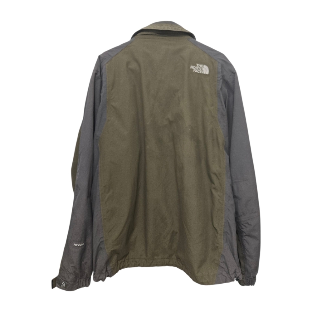 The North Face HyVent Waterproof Windbreaker Jacket Men Sz Large Army Green Gray - Picture 8 of 12